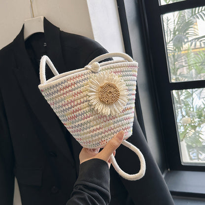 Blumenakzent Handgefertigte Schultertasche