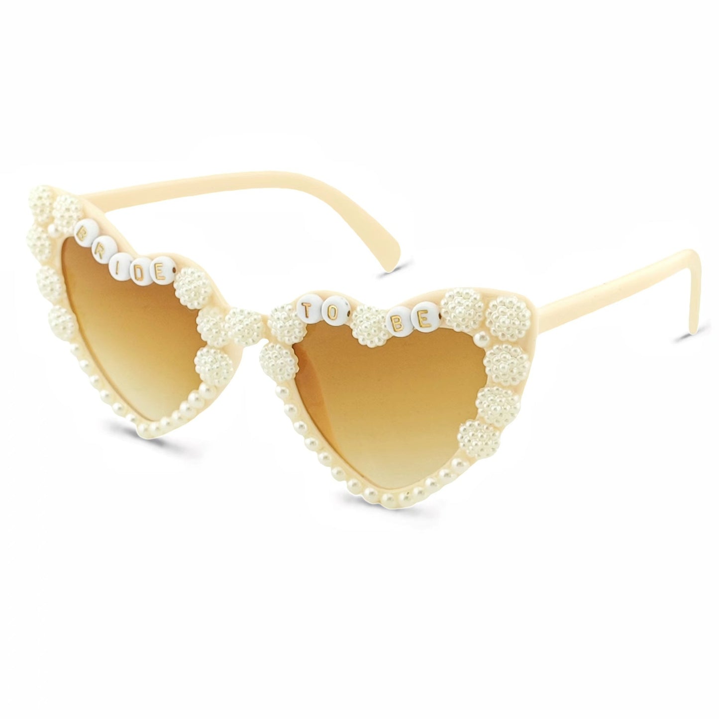 Herzförmige Brautsch Sonnenbrille mit Perlenakzenten Brehn