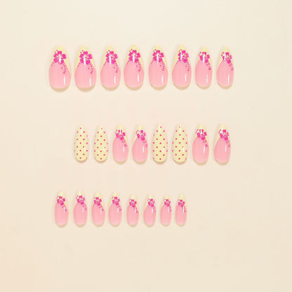 Elegante florale Stiletto-Nagelkunst-Tipps Brehn