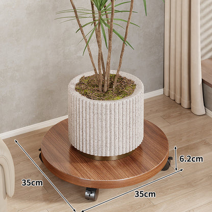 Runder Holzkugelrollen Pflanzen Caddy