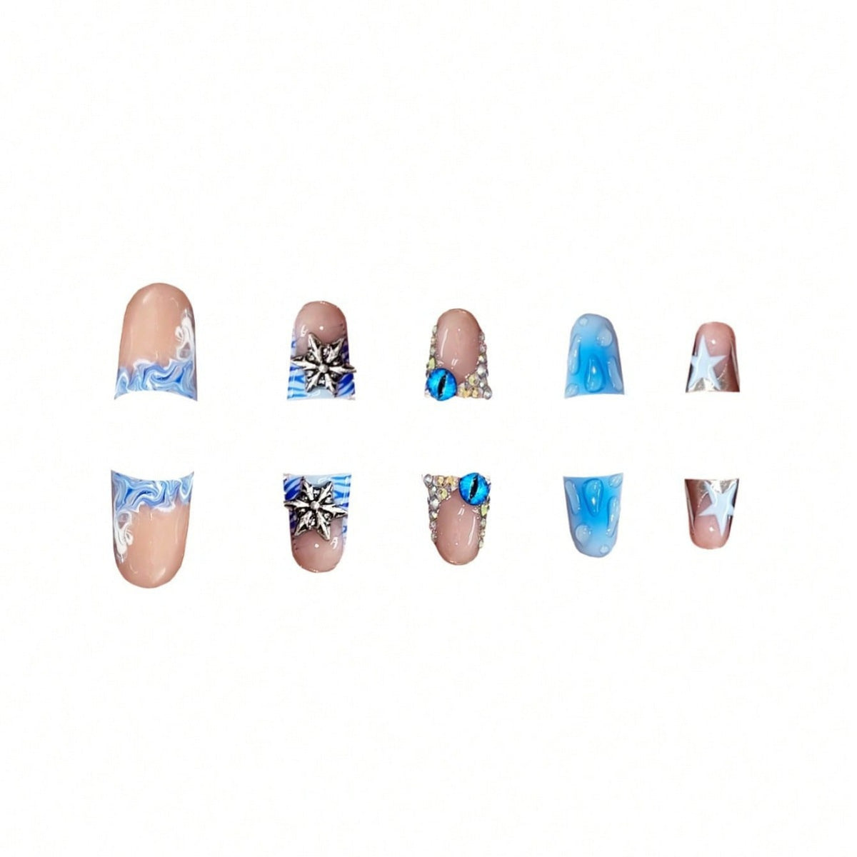Künstlerisches Gel-Nagelkunst-Design Brehn