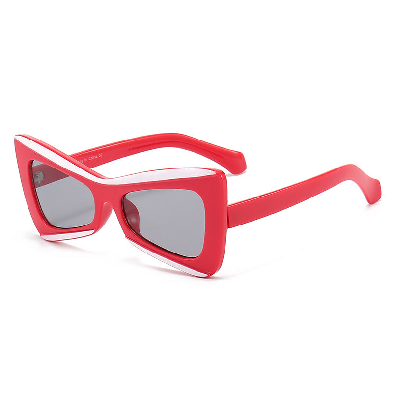 Damen Modische Cat-Eye-Sonnenbrille mit breitem Rahmen Brehn