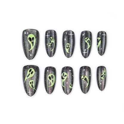 Geister-Themen Stiletto Press-On Nagelkunst Brehn