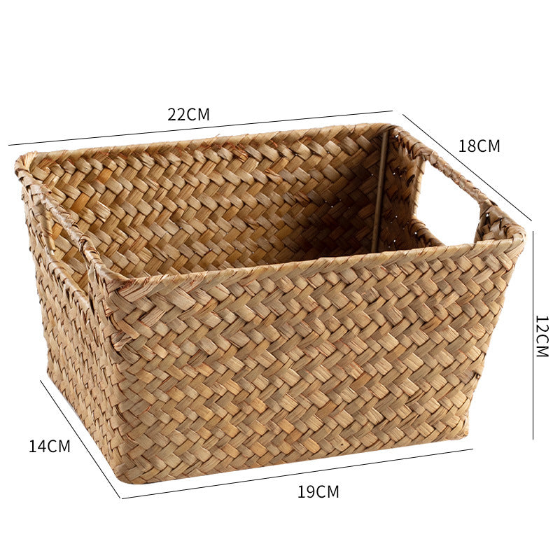Unisex Aufbewahrungskorb aus handgewebtem Naturmaterial Brehn
