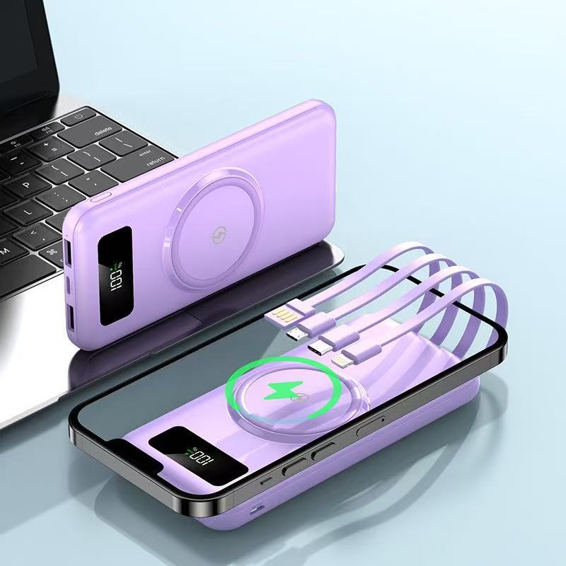 Tragbare Powerbank mit Kabelloser Ladefunktion Brehn