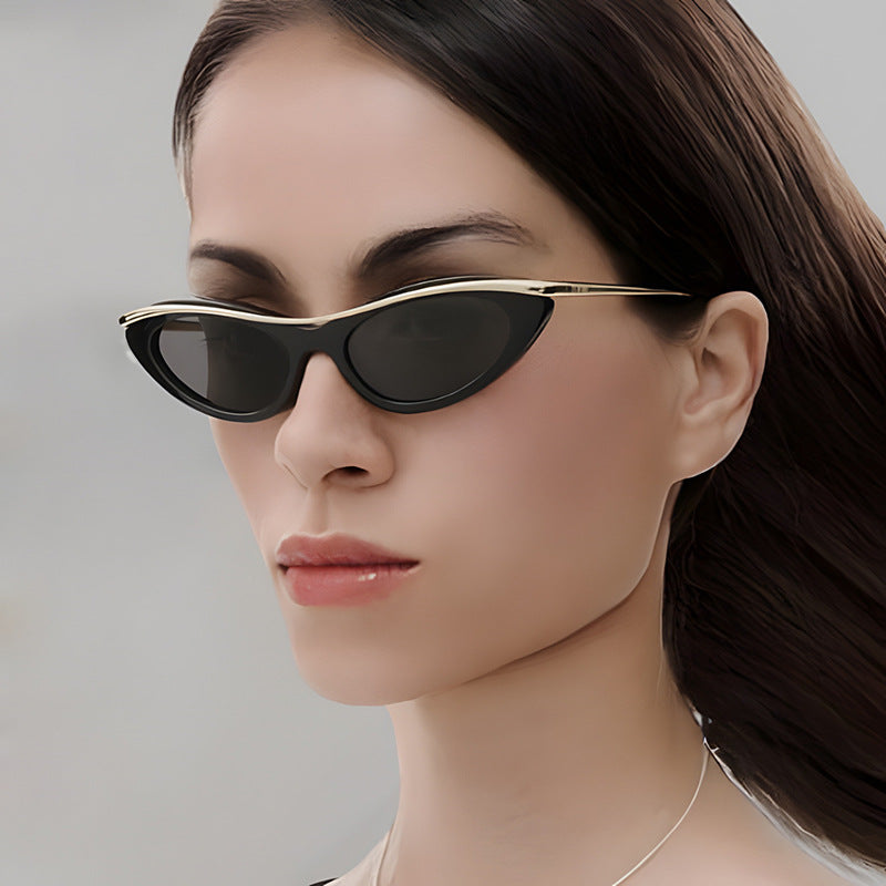 Damen Cat-Eye Sonnenbrille mit elegantem Metallrahmen Brehn