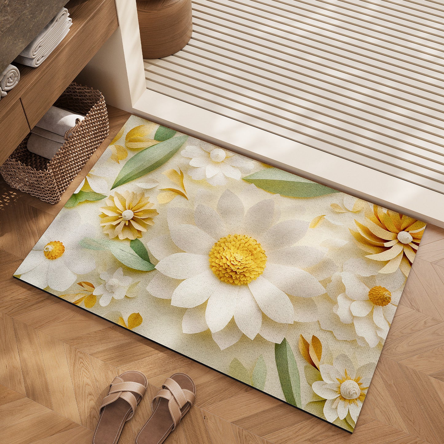 Blumenmuster Weiche Badmatte Brehn