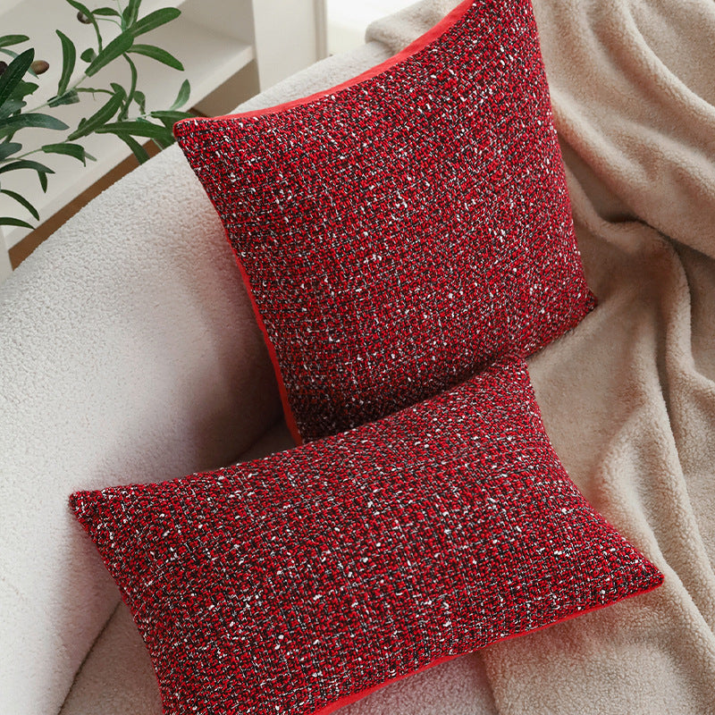 Quadratischer Bouclé-Tweed Kissenbezug mit strukturierter Gewebeoptik und verdecktem Reißverschluss Brehn
