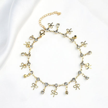 Elegante Kristallkette Fußkette Brehn