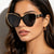 Damen Cat-Eye Sonnenbrille mit funkelndem Detail Brehn