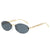 Damen modische Sonnenbrille mit ovalem Rahmen und perlenverzierten Bügeln Brehn