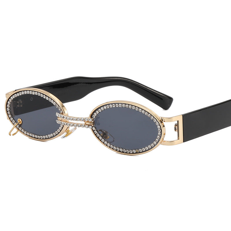 Damen extravagante modische Sonnenbrille mit strassbesetztem Rahmen Brehn