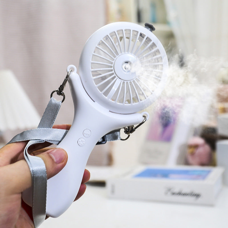 Tragbarer Mini-Lüfter für Damen mit Sprühfunktion und flexiblem Montagesystem Brehn