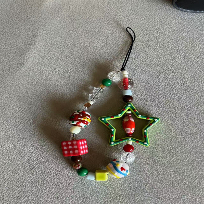 Festive Beaded Charm Handy Lanyard Brehn