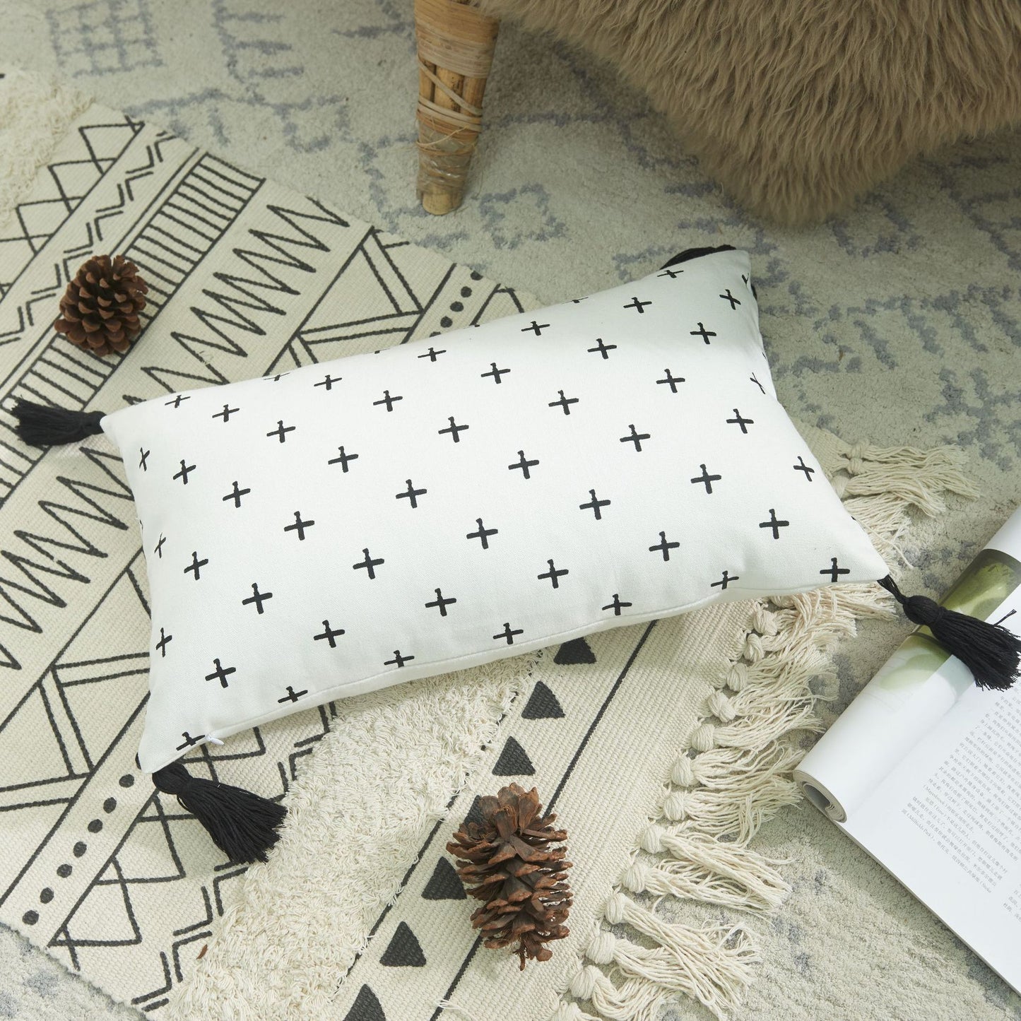 Bohemian geometrisches Dekokissen