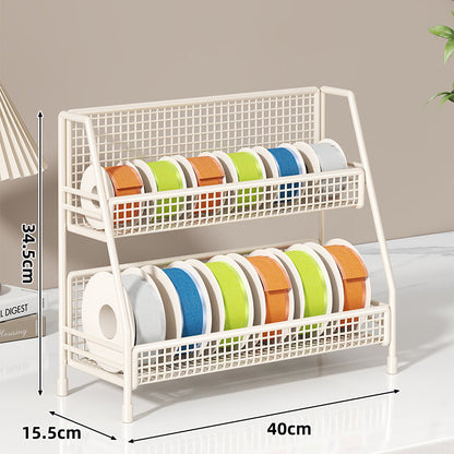Vierstufiger Desktop-Band- und Klebeband-Organizer-Rack