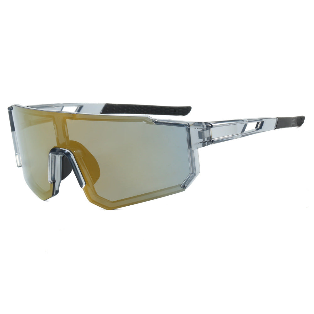 Damen sportliche Sonnenbrille im futuristischen Design mit breitem Sichtfeld Brehn