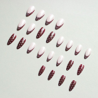 Elegantes abstraktes französisches Nagelkunst-Set
