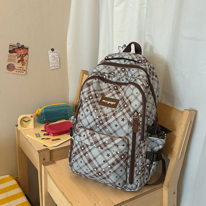 Verspielt kariertes Muster Rucksack