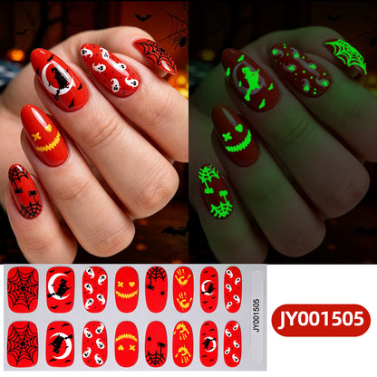 Leuchtende Halloween-Nagelkunst-Sticker