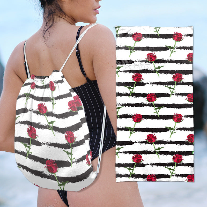 Multifunktionale Strandtasche mit integriertem Handtuch Brehn