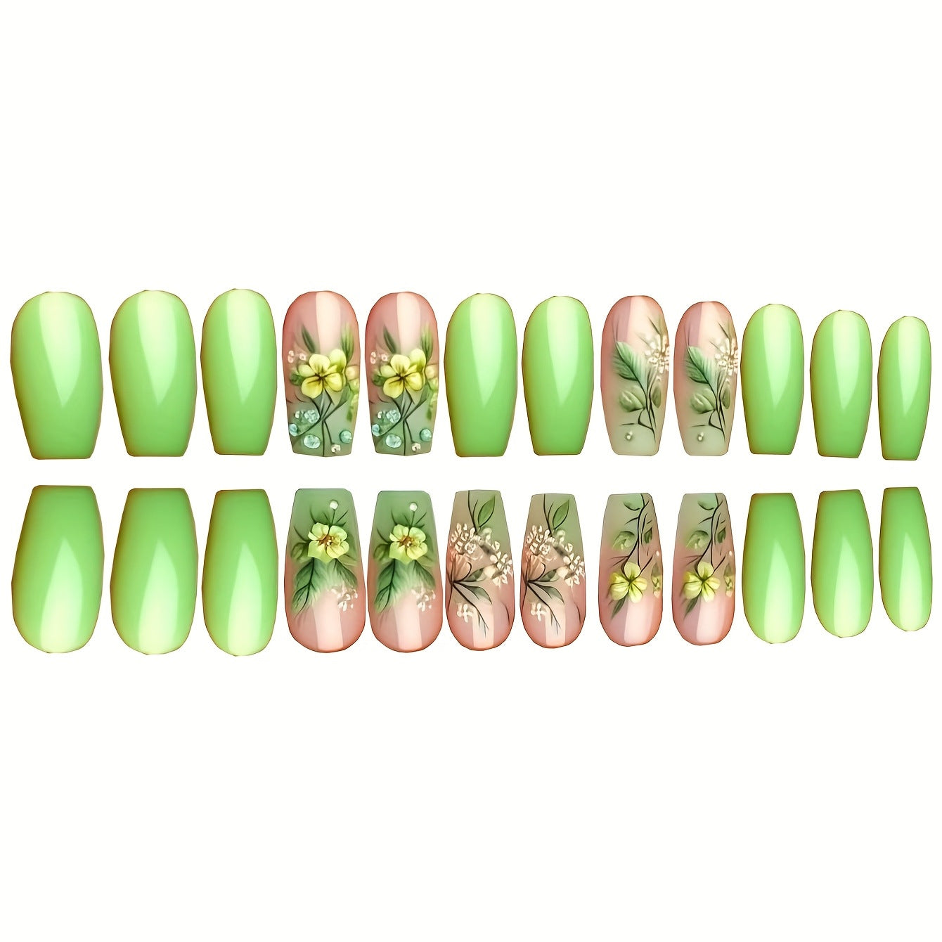 Blumen Kunst Press-On Nageldesign Brehn