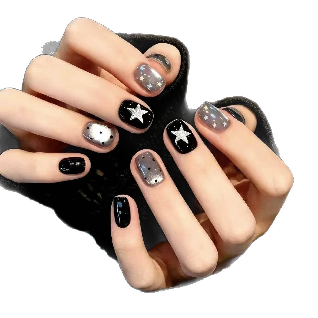 Sternennacht-Themen Press-On Nagelkunst Brehn