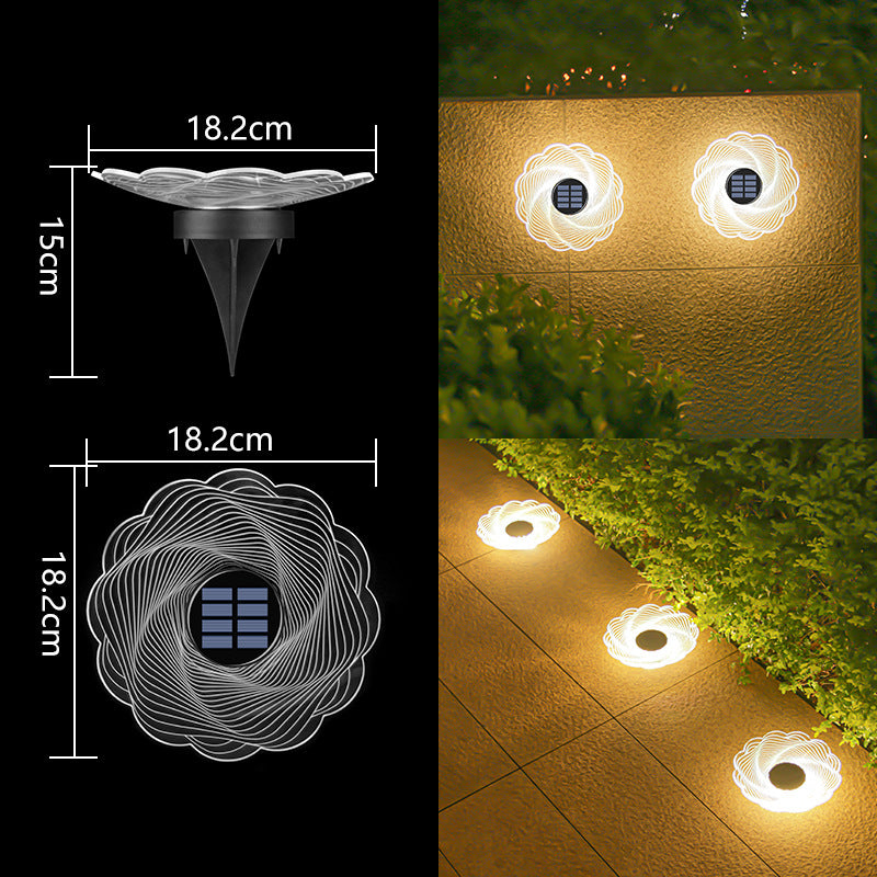 Dekorative Solar-Acryl-Blüten-Gartenstecker LED-Wegeleuchte Brehn
