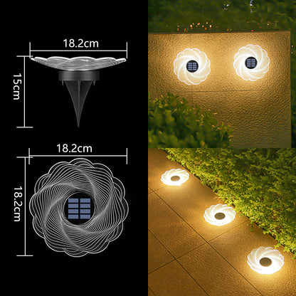 Dekorative Solar-Acryl-Blüten-Gartenstecker LED-Wegeleuchte Brehn