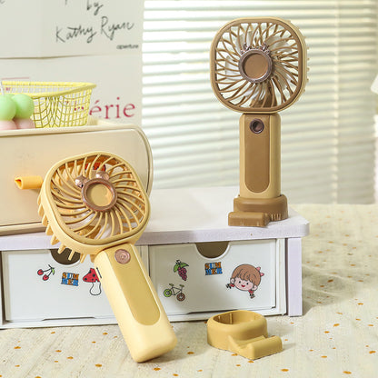 Damen tragbarer Mini-Handventilator mit USB-Ladefunktion und flexibel einstellbarem Neigungswinkel Brehn