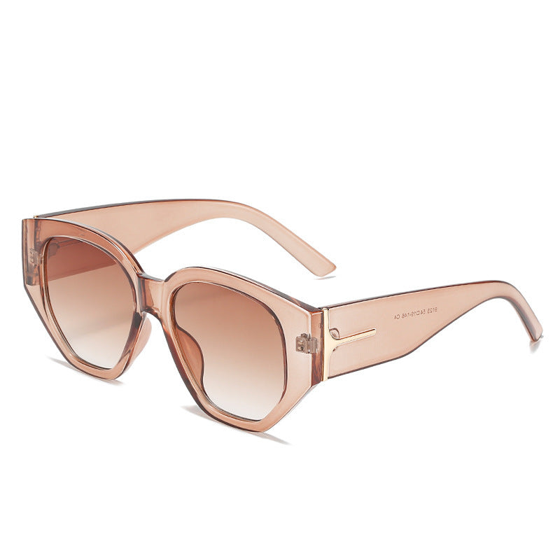 Modische Cat-Eye Sonnenbrille mit einzigartigem geometrischem Rahmen Brehn