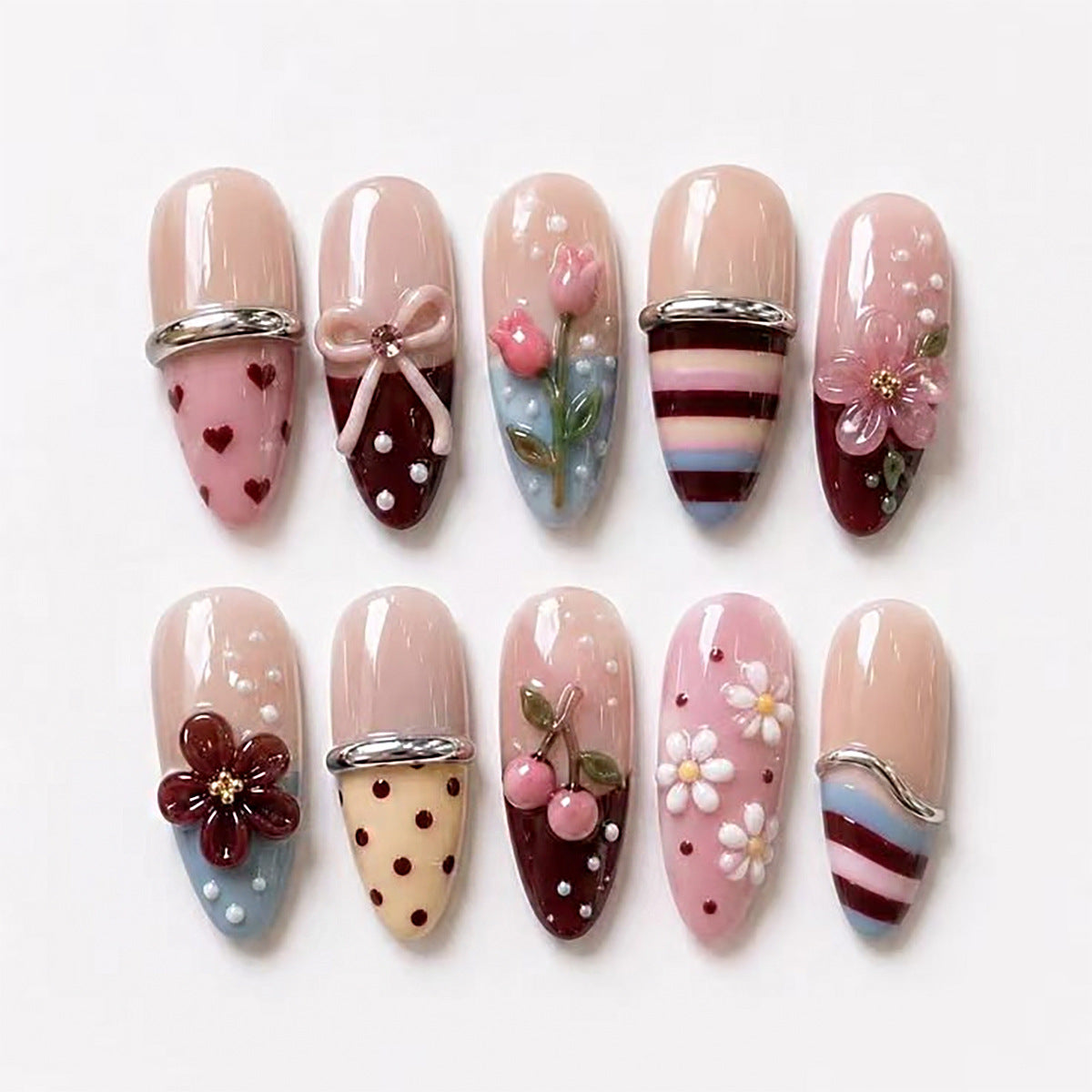 Elegantes Nagelkunst Press-On Kit