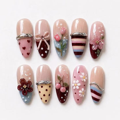 Elegantes Nagelkunst Press-On Kit