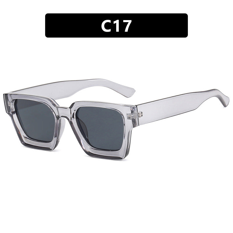 Damen modische quadratische Sonnenbrille mit gelben Gläsern Brehn