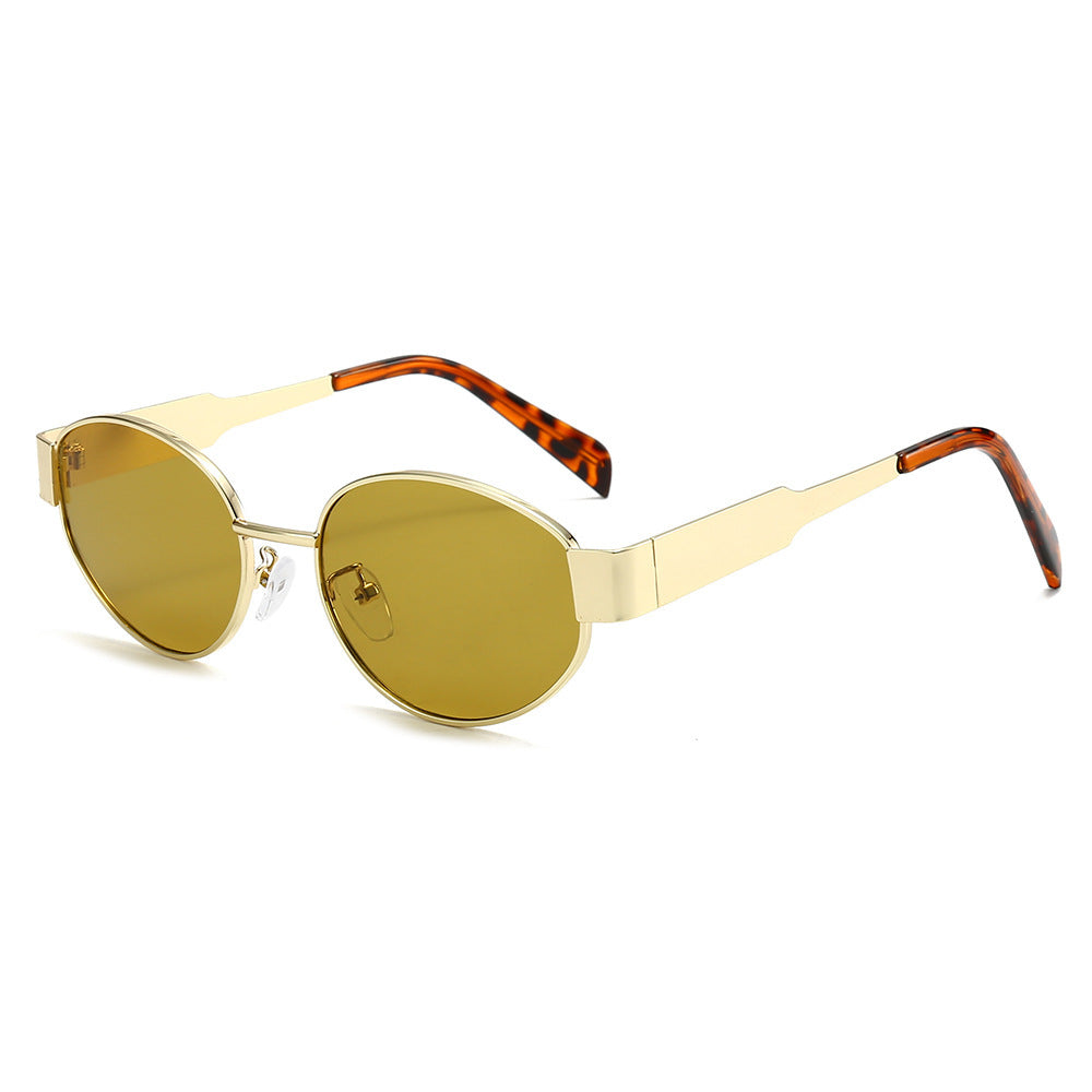 Modische Übergroße Sonnenbrille mit Metallrahmen Brehn