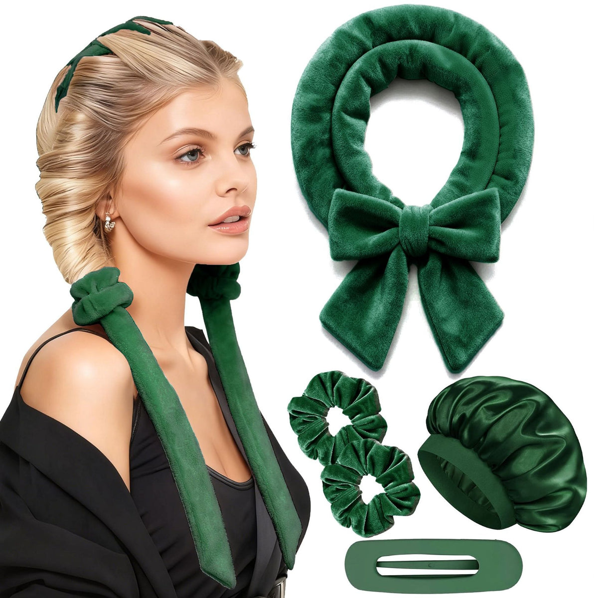 Hitzefreies Satin-Haarlocken-Set