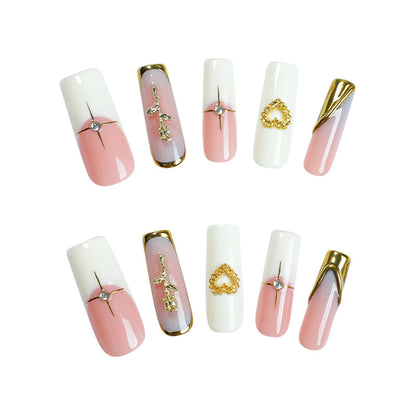 Kunstnagelset mit glamourösen Verzierungen Brehn