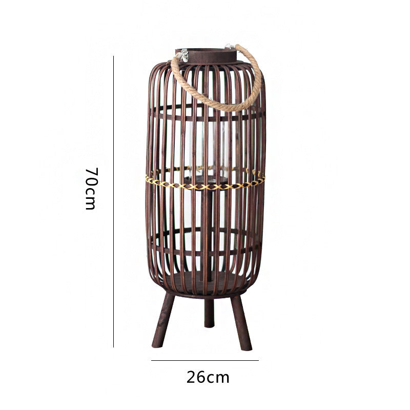 Rustikale Rattan-Laterne Brehn