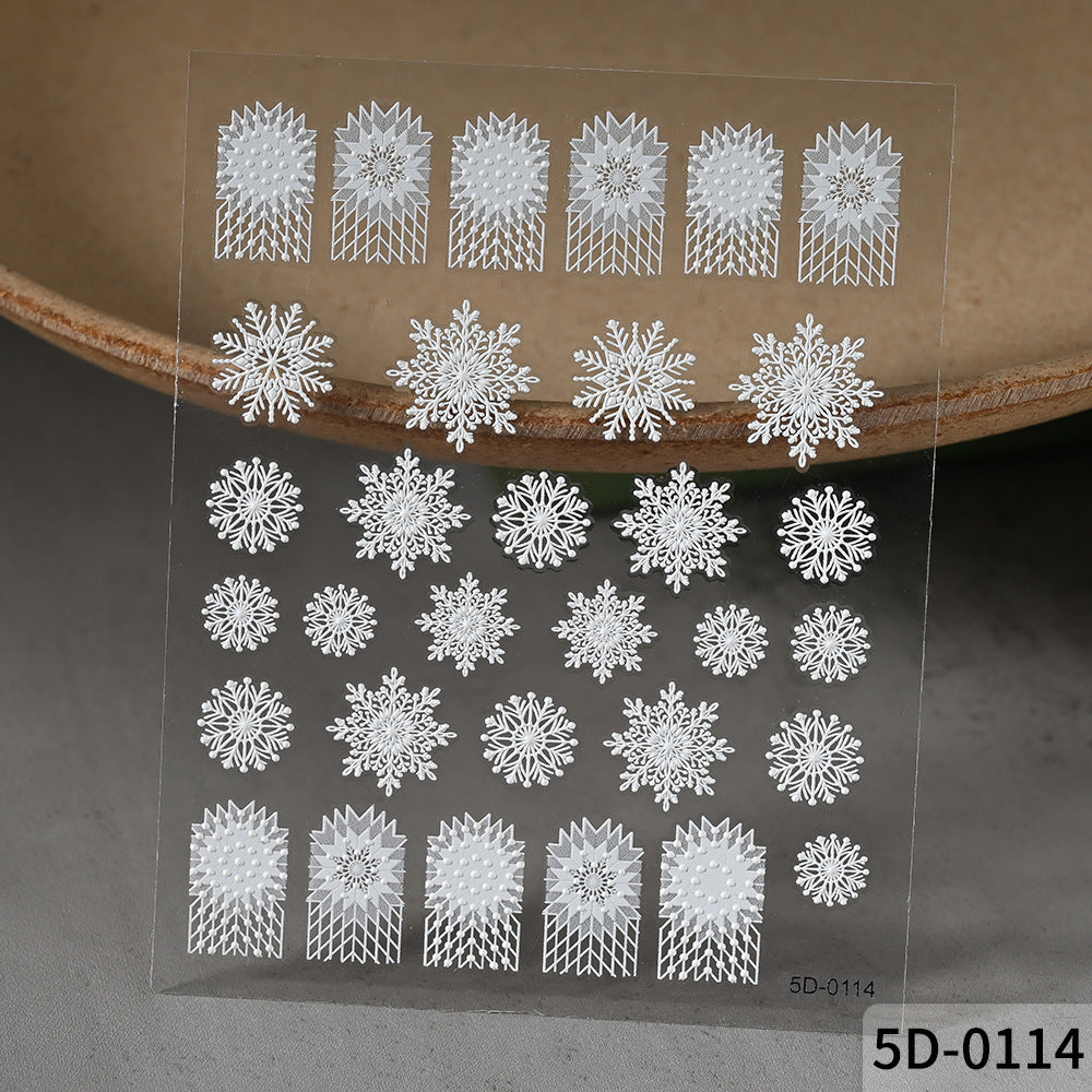 Schneeflocke Dekorative Nagelkunst Aufkleber Set