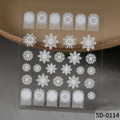 Schneeflocke Dekorative Nagelkunst Aufkleber Set