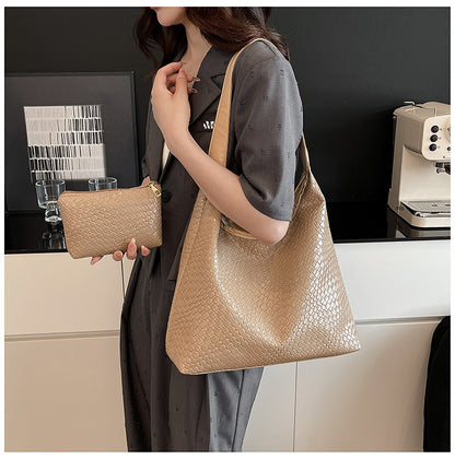 Woven Leather Schultertasche Brehn