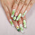 Kreatives Kunstnagelset mit eleganten floralen Verzierungen Brehn