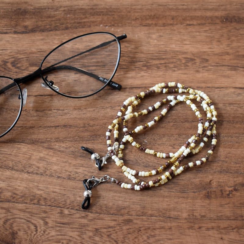 Bunte handgefertigte Perlenbrille Kette Brehn