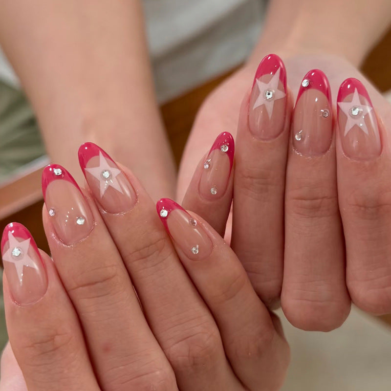 Dekorative Press-On-Nageltips mit Strassakzenten Brehn