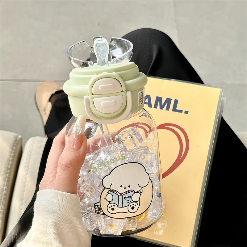Damen Wasserflasche mit integriertem Fruchteinsatz und praktischer Klappöffnung Brehn
