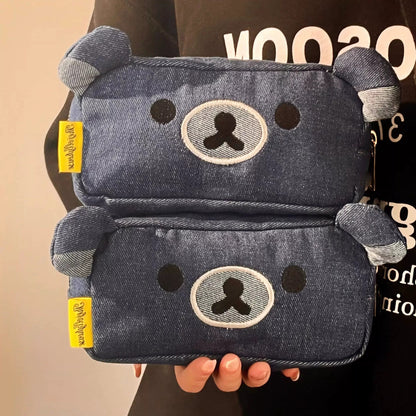 Niedlicher bärförmiger Denim-Stiftehalter