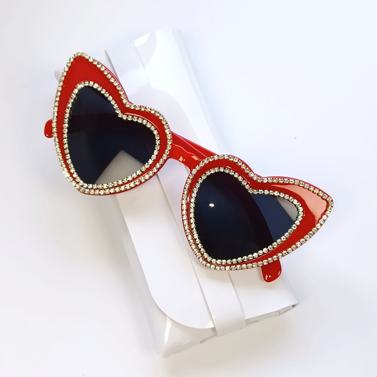 Rhinestone-beschmückte herzförmige Sonnenbrille Brehn