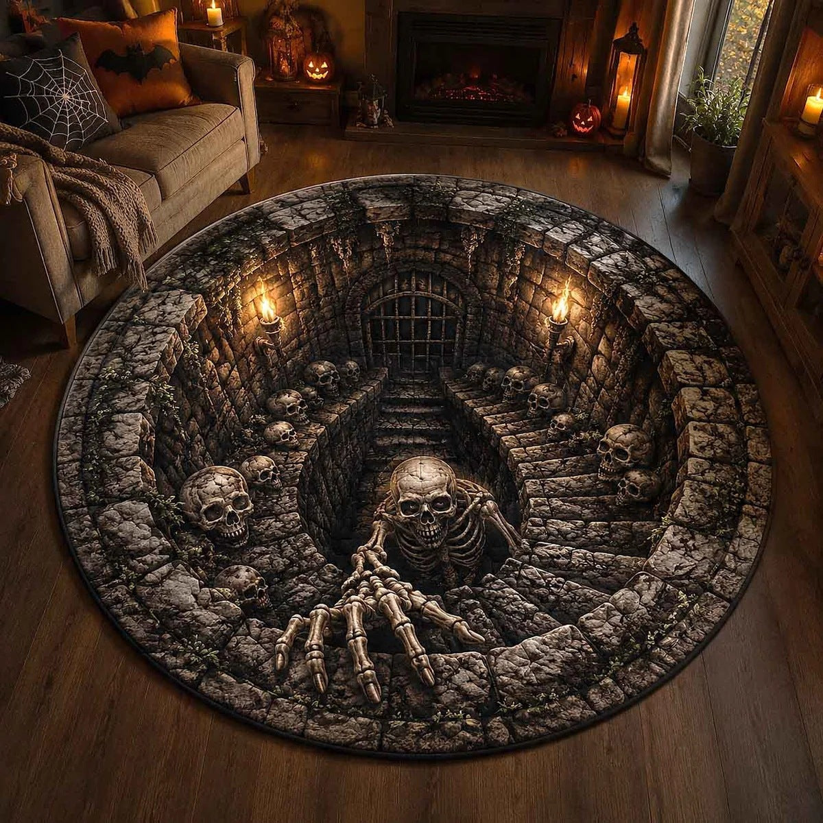 Halloween-inspirierter dekorativer Teppich
