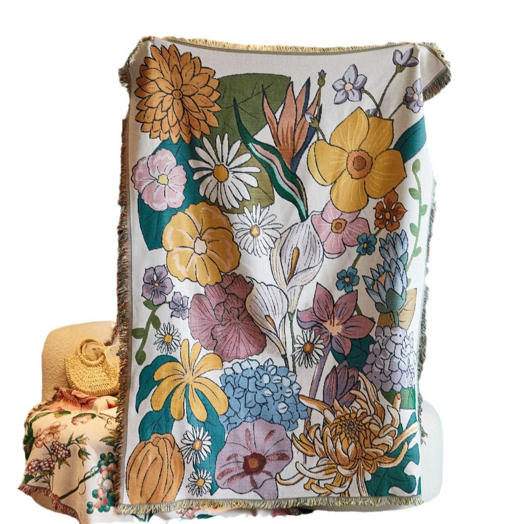 Blumenmuster Wandteppich Decke