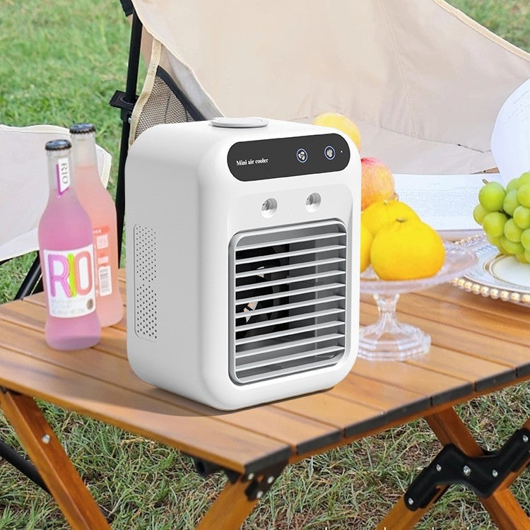 Kühlender kompakter tragbarer verdunstender Desktop-Luftkühler mit verstellbaren Lamellen und ultra-leisem, aerospace-inspiriertem Luftstrom Brehn